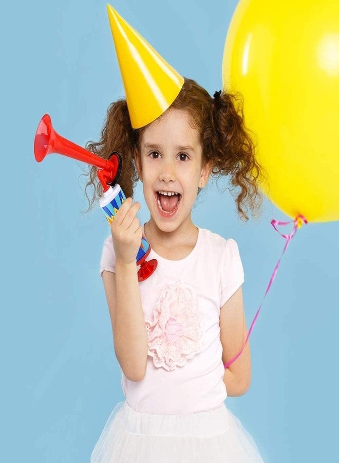 PartyToko Handheld Small air Horn Pump Loud Noise Maker Safety Parties Sports Events- Multi Color red Pack of 1 - Image 4